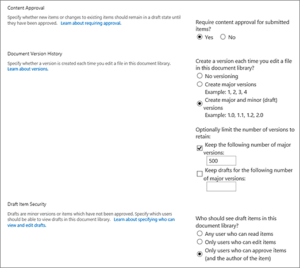 The various options for versioning